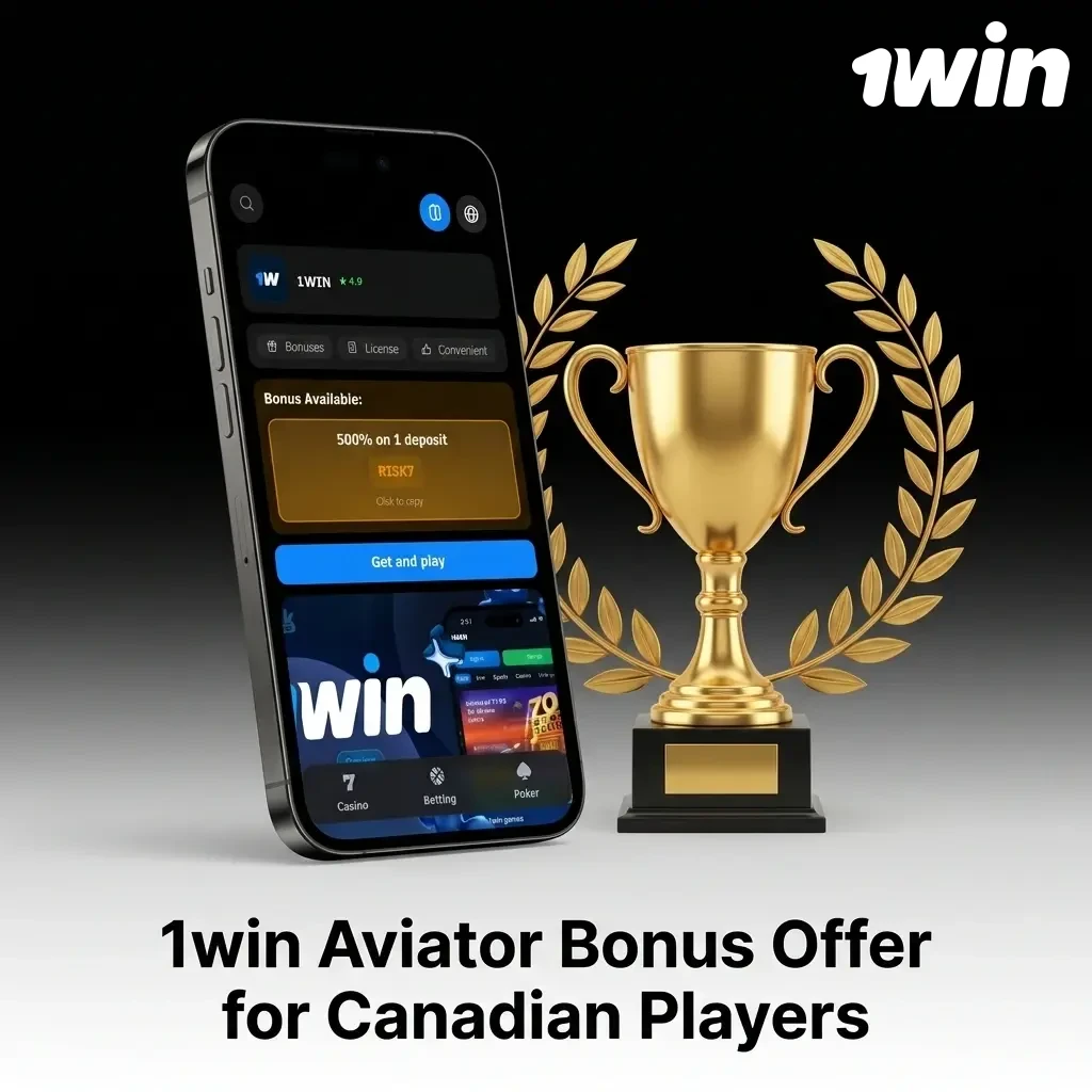 1win Aviator bonus for Canadian players offering 500% welcome package up to CAD 3,000 across four deposits