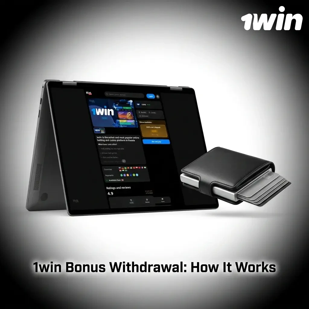 1win bonus withdrawal process showing wagering requirements and steps to convert bonus funds to withdrawable cash