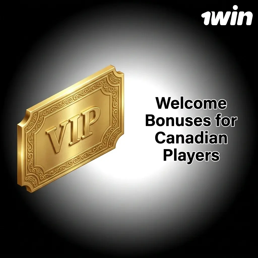 1win welcome bonus for Canadian players showing 500% deposit match up to CAD 3,000 with free spins and cashback